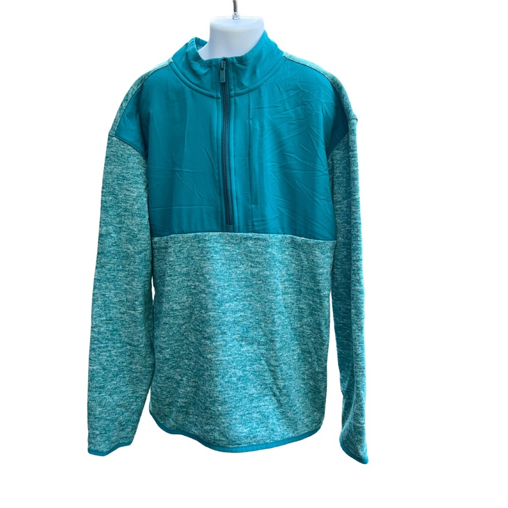 All In Motion Boys' Fleece ¼ Zip Sweater XL 14 Light Blue